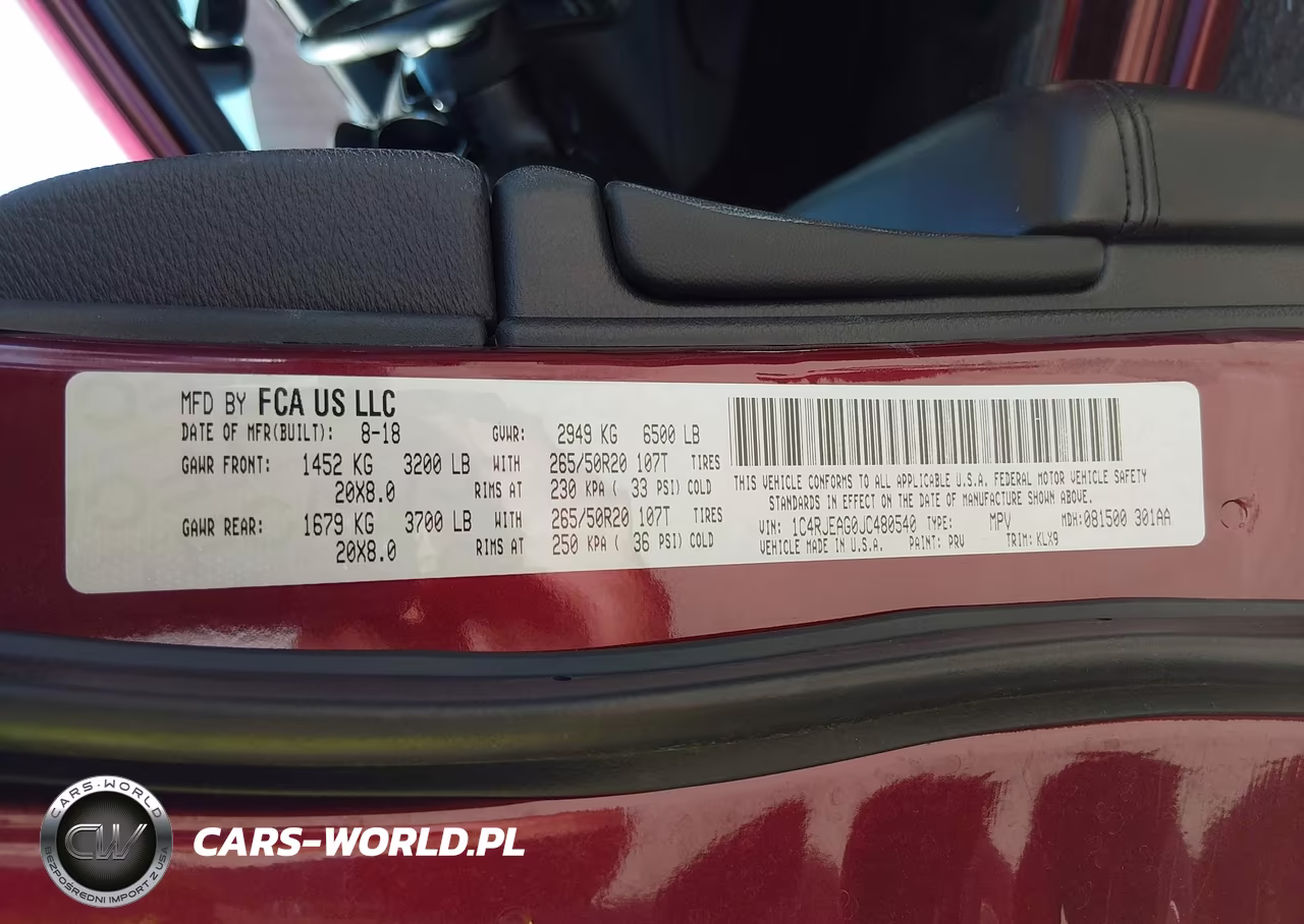 2018 Jeep Grand Cherokee Altitude 4X2 VIN:1C4RJEAG0JC480540 - 9