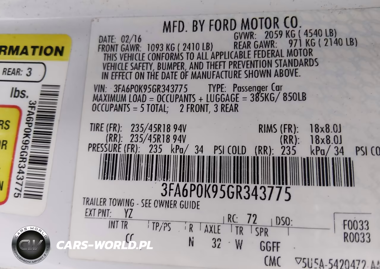 2016 Ford Fusion Titanium VIN:3FA6P0K95GR343775 - 9