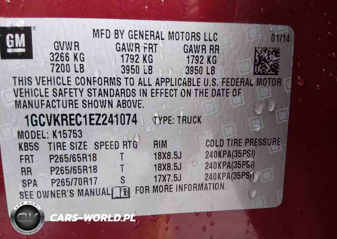 2014 Chevrolet Silverado 1500 2Lt VIN:1GCVKREC1EZ241074 - 9
