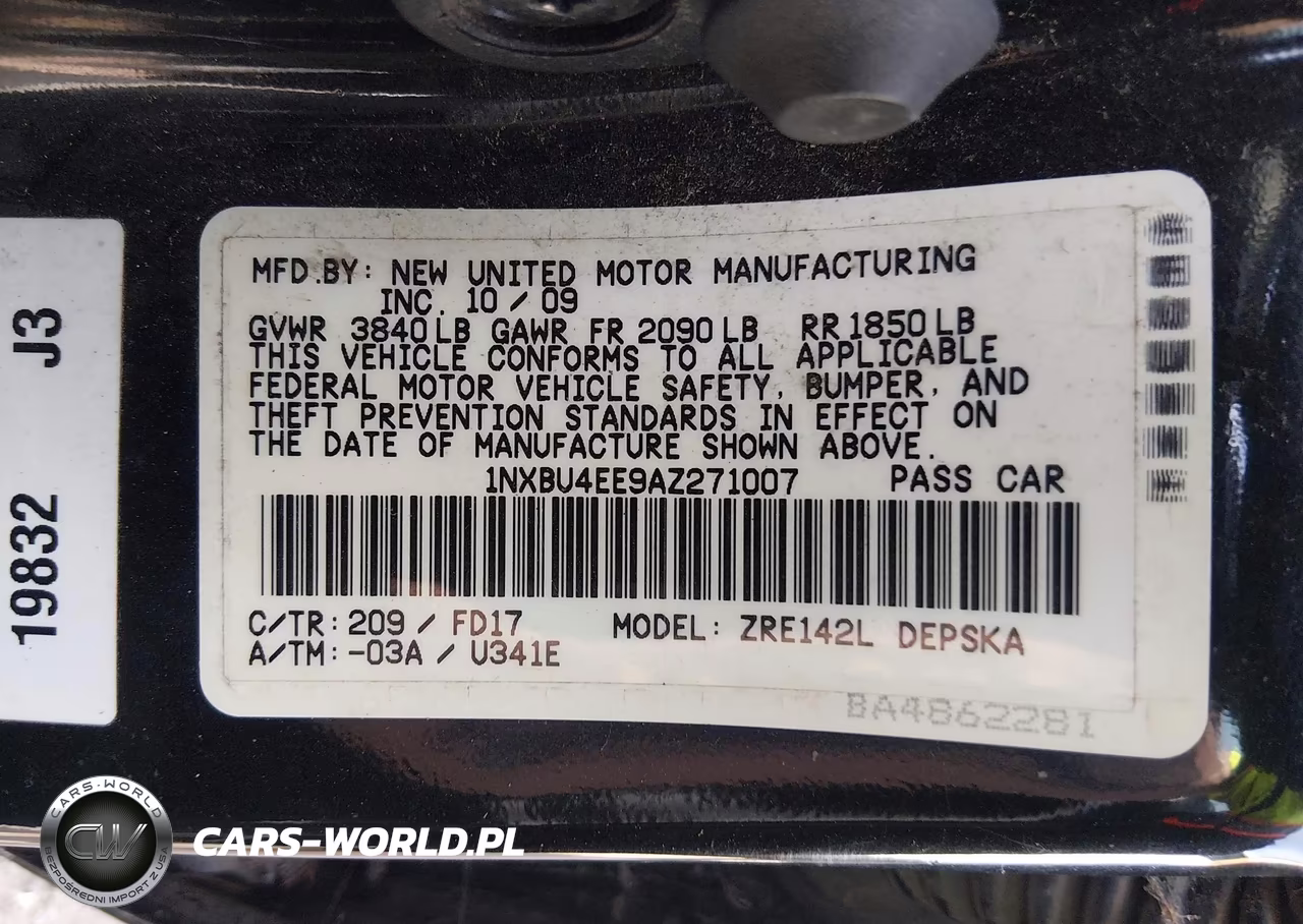 2010 Toyota Corolla S VIN:1NXBU4EE9AZ271007 - 9