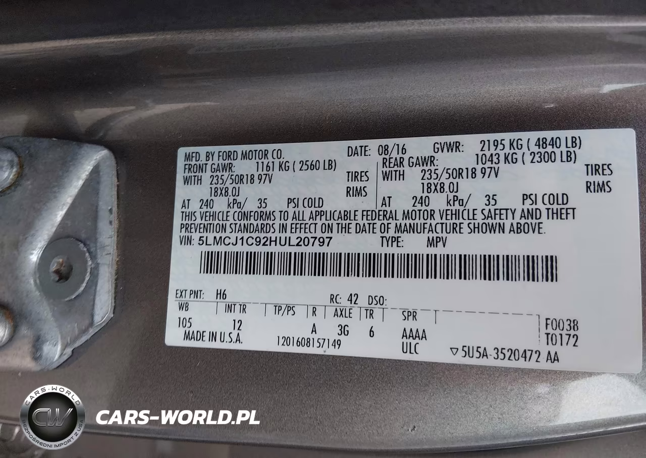 2017 Lincoln Mkc Premiere VIN:5LMCJ1C92HUL20797 - 9