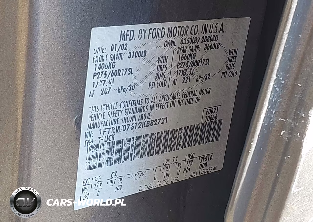 2002 Ford F-150 Lariat-Xlt VIN:1FTRW07612KB82721 - 9