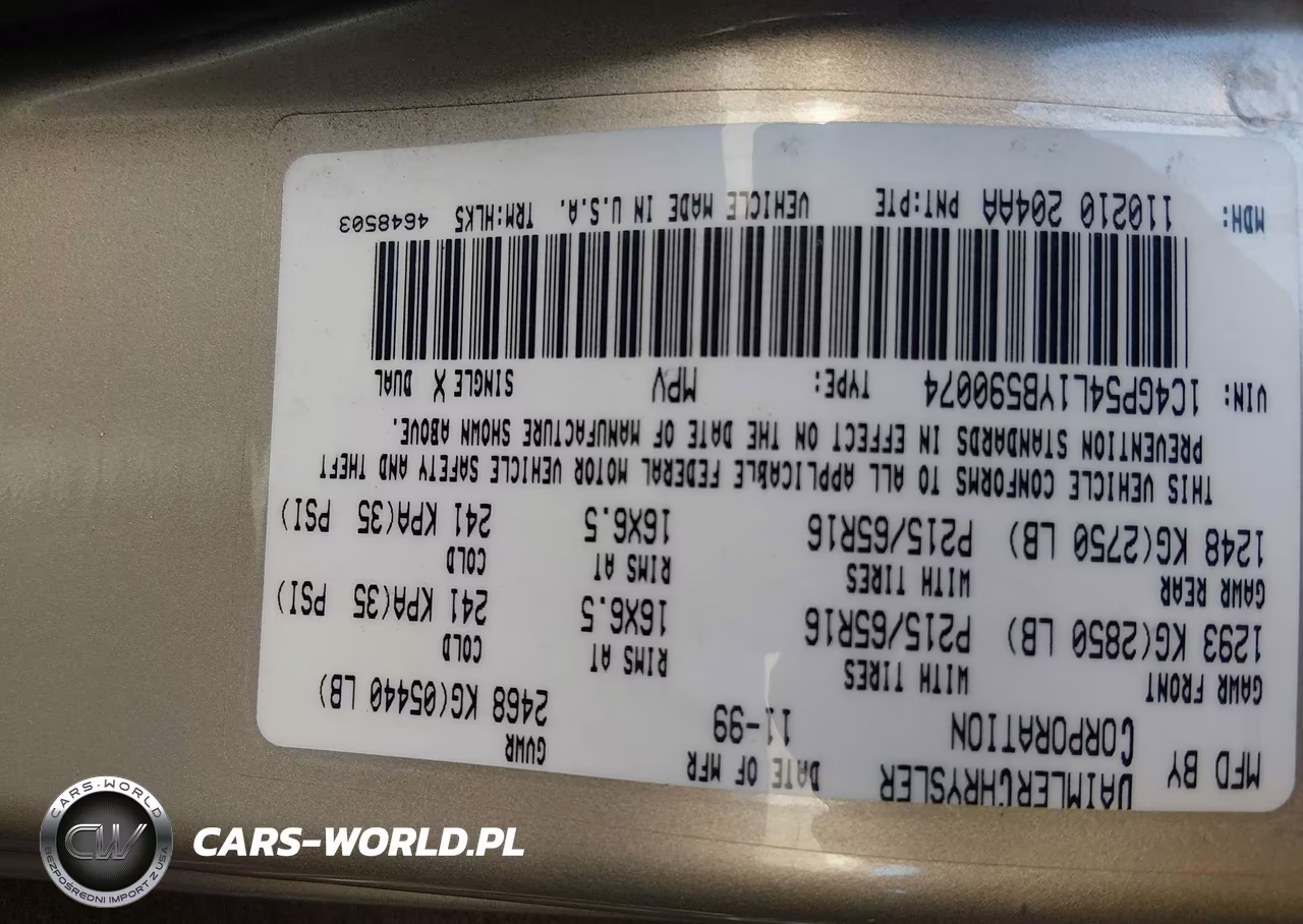 2000 Chrysler Town & Country Lxi VIN:1C4GP54L1YB590074 - 9