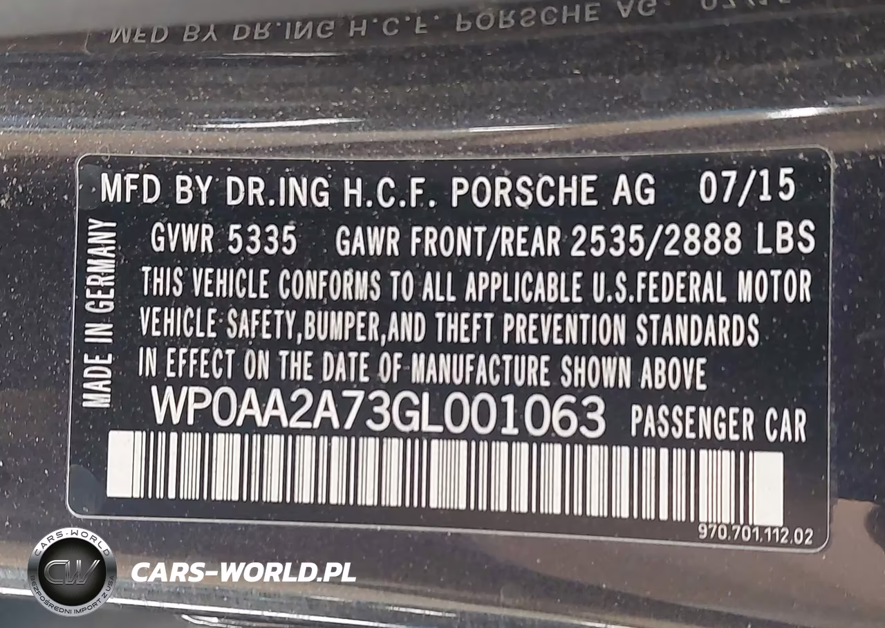 2016 Porsche Panamera 4 VIN:WP0AA2A73GL001063 - 19