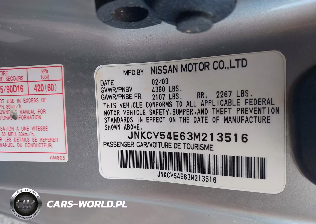 2003 Infiniti G35 Base W-Leather VIN:JNKCV54E63M213516 - 9