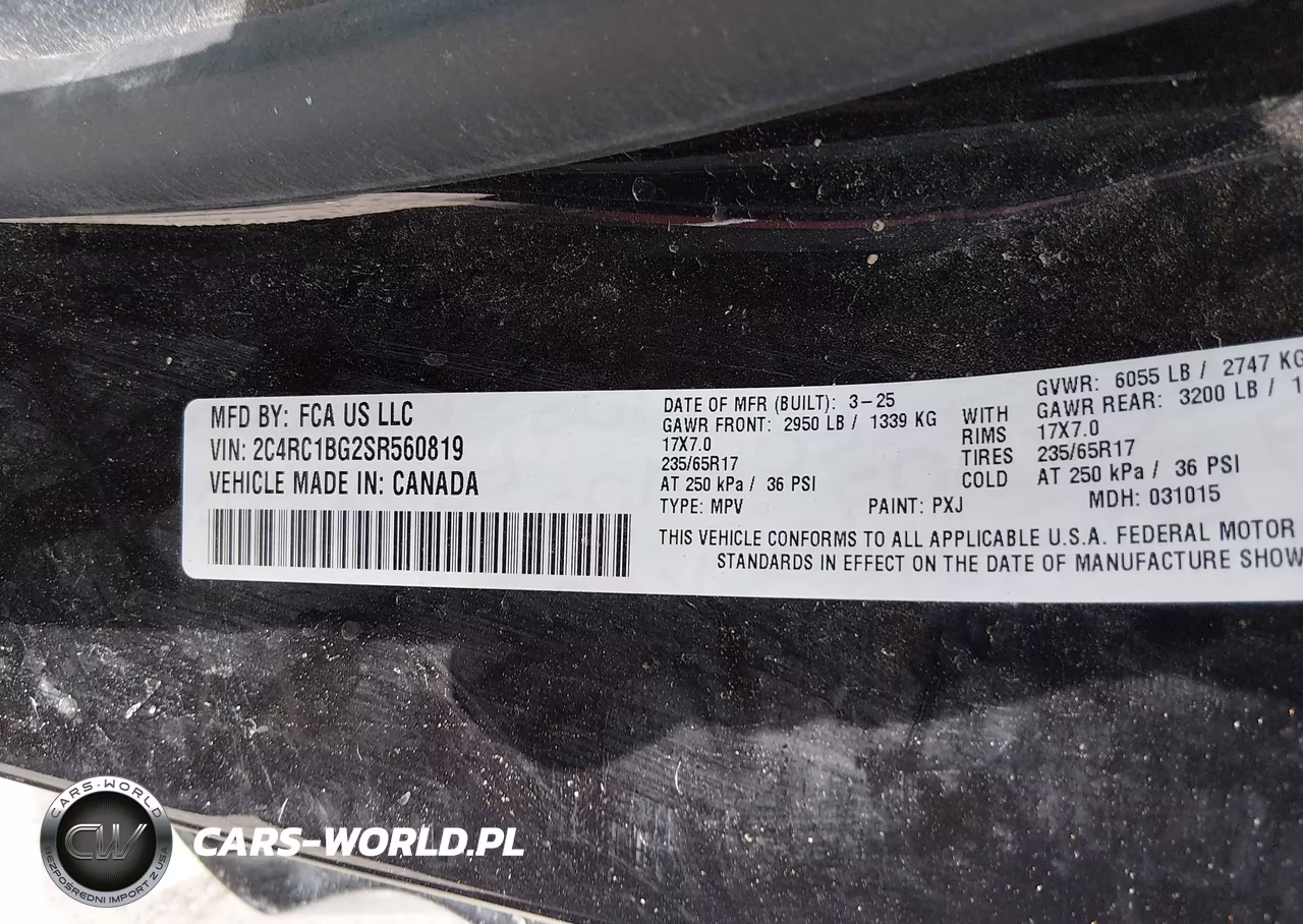 2025 Chrysler Pacifica Select VIN:2C4RC1BG2SR560819 - 9