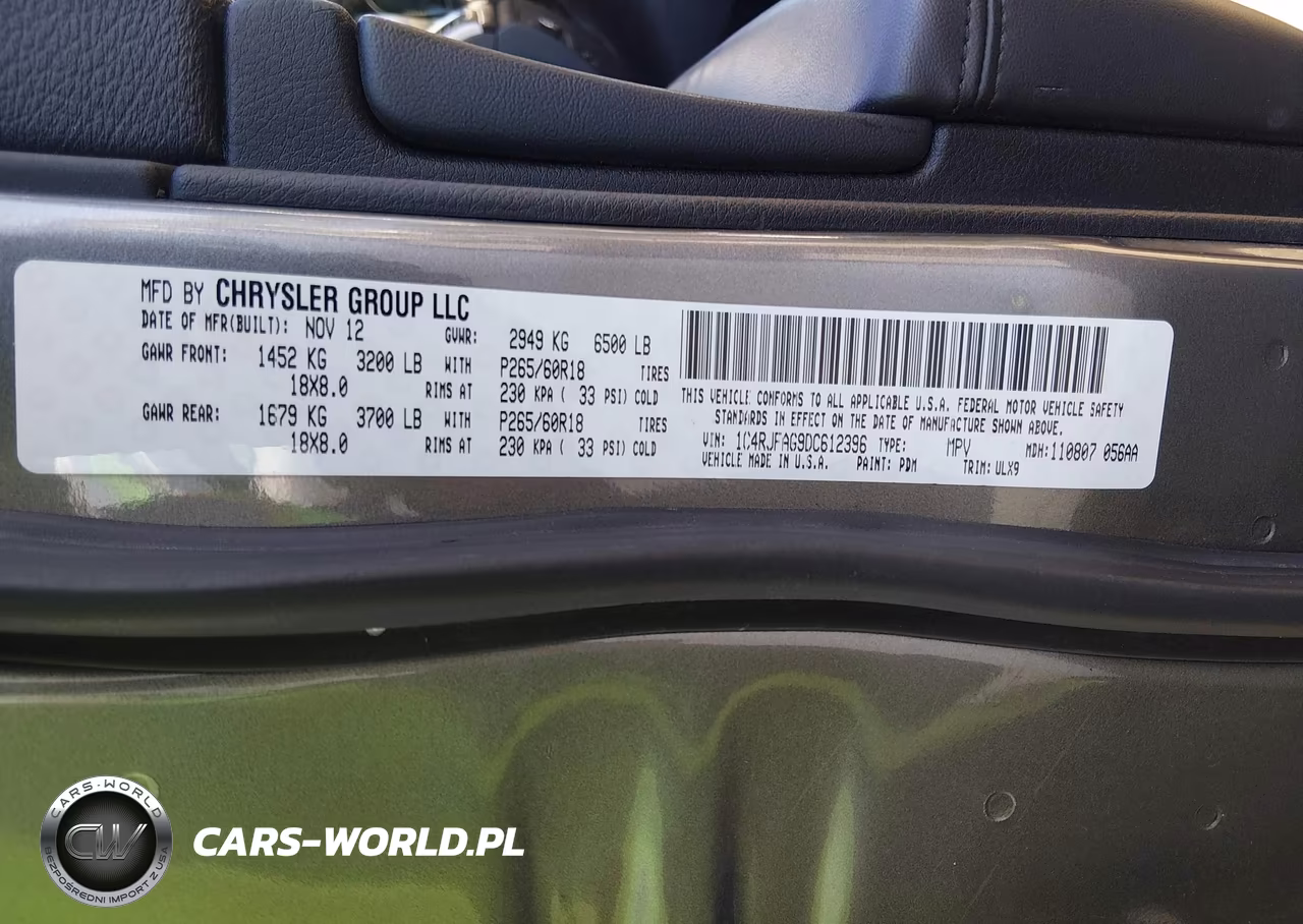 2013 Jeep Grand Cherokee Laredo VIN:1C4RJFAG9DC612396 - 9