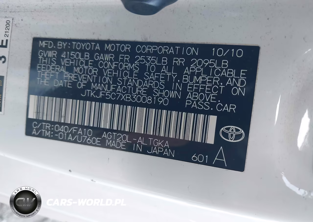 2011 Scion Tc VIN:JTKJF5C7XB3008190 - 9