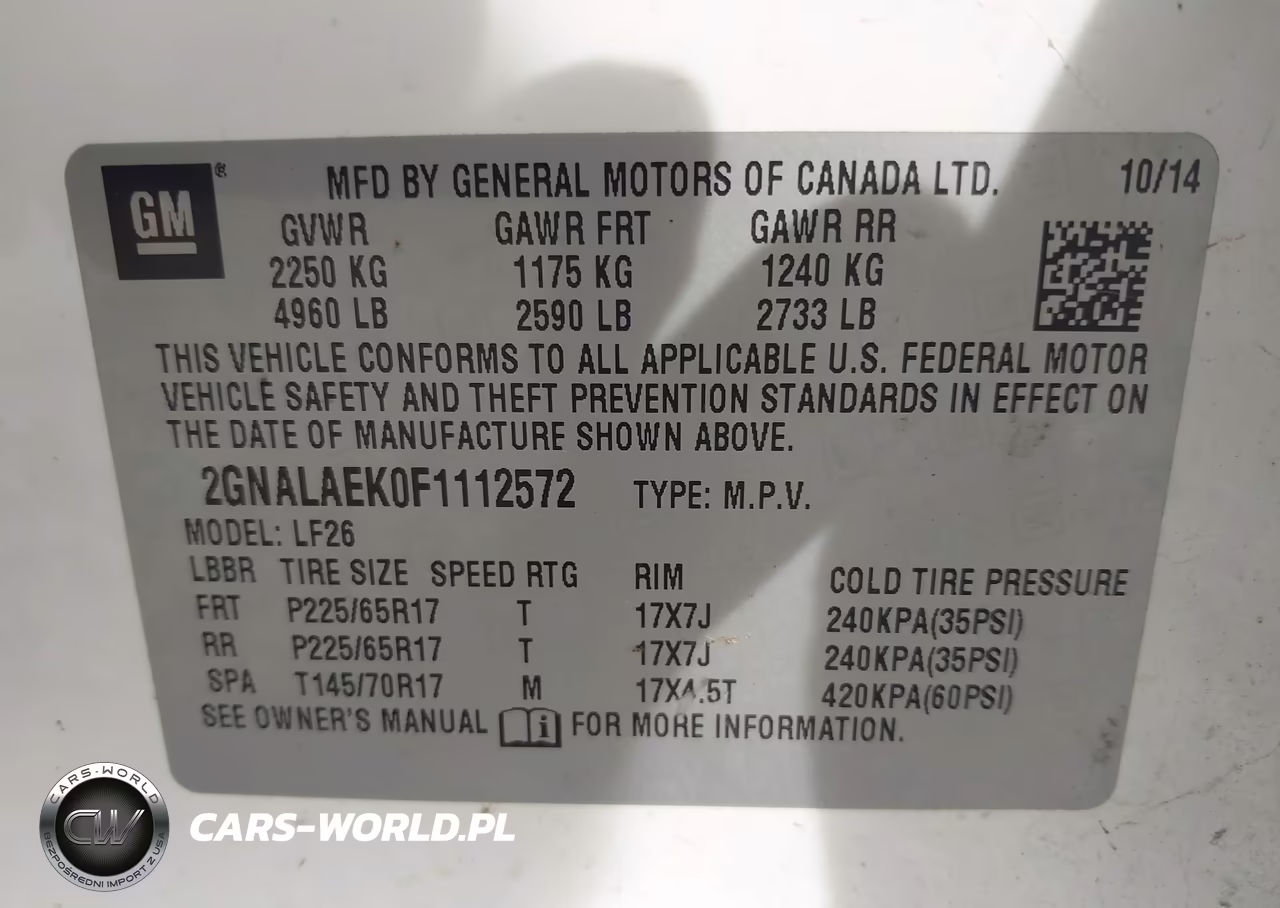 2015 Chevrolet Equinox Ls VIN:2GNALAEK0F1112572 - 9