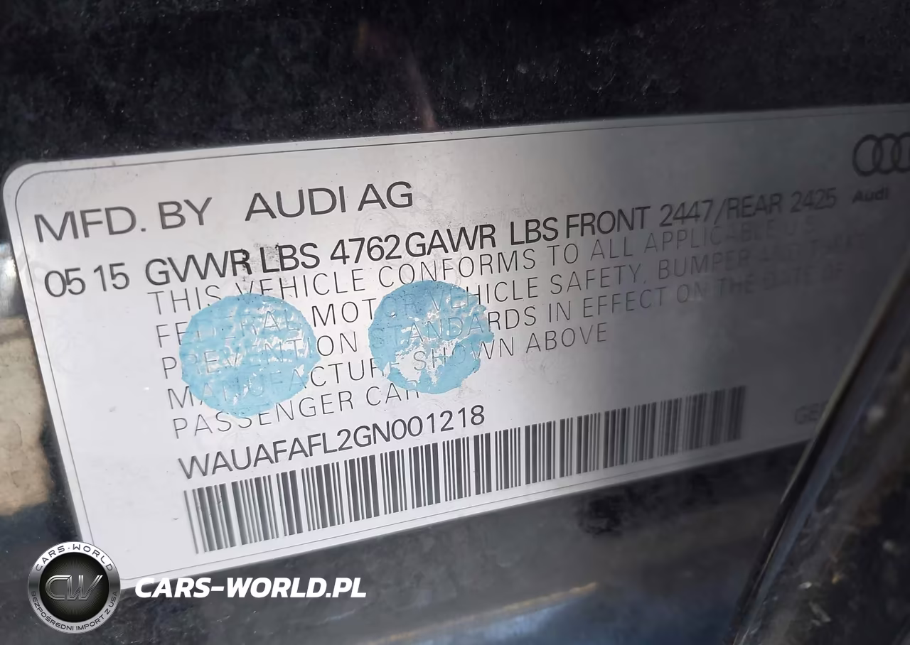 2016 Audi A4 2.0T Premium VIN:WAUAFAFL2GN001218 - 9