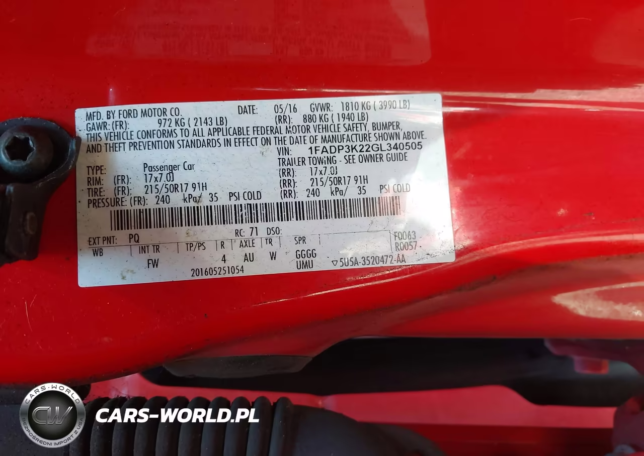 2016 Ford Focus Se VIN:1FADP3K22GL340505 - 9