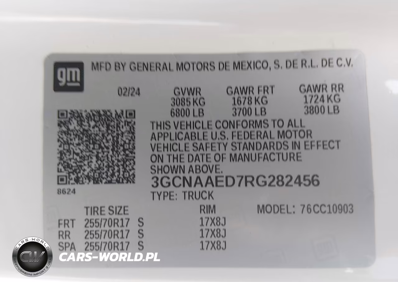 2024 Chevrolet Silverado 1500 2Wd Long Bed Wt VIN:3GCNAAED7RG282456 - 9