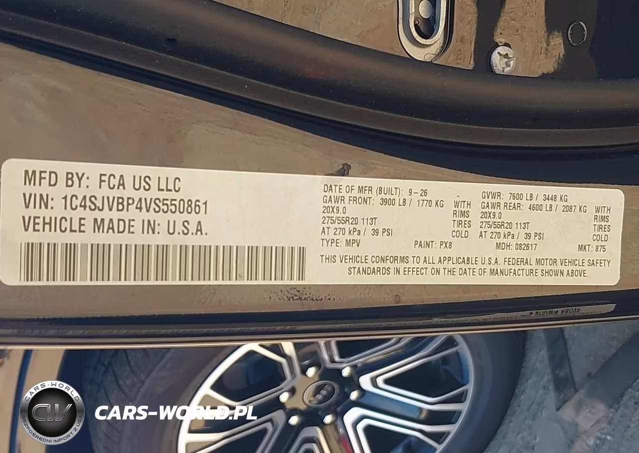 2027 Jeep Grand Wagoneer VIN:1C4SJVBP4VS550861 - 9