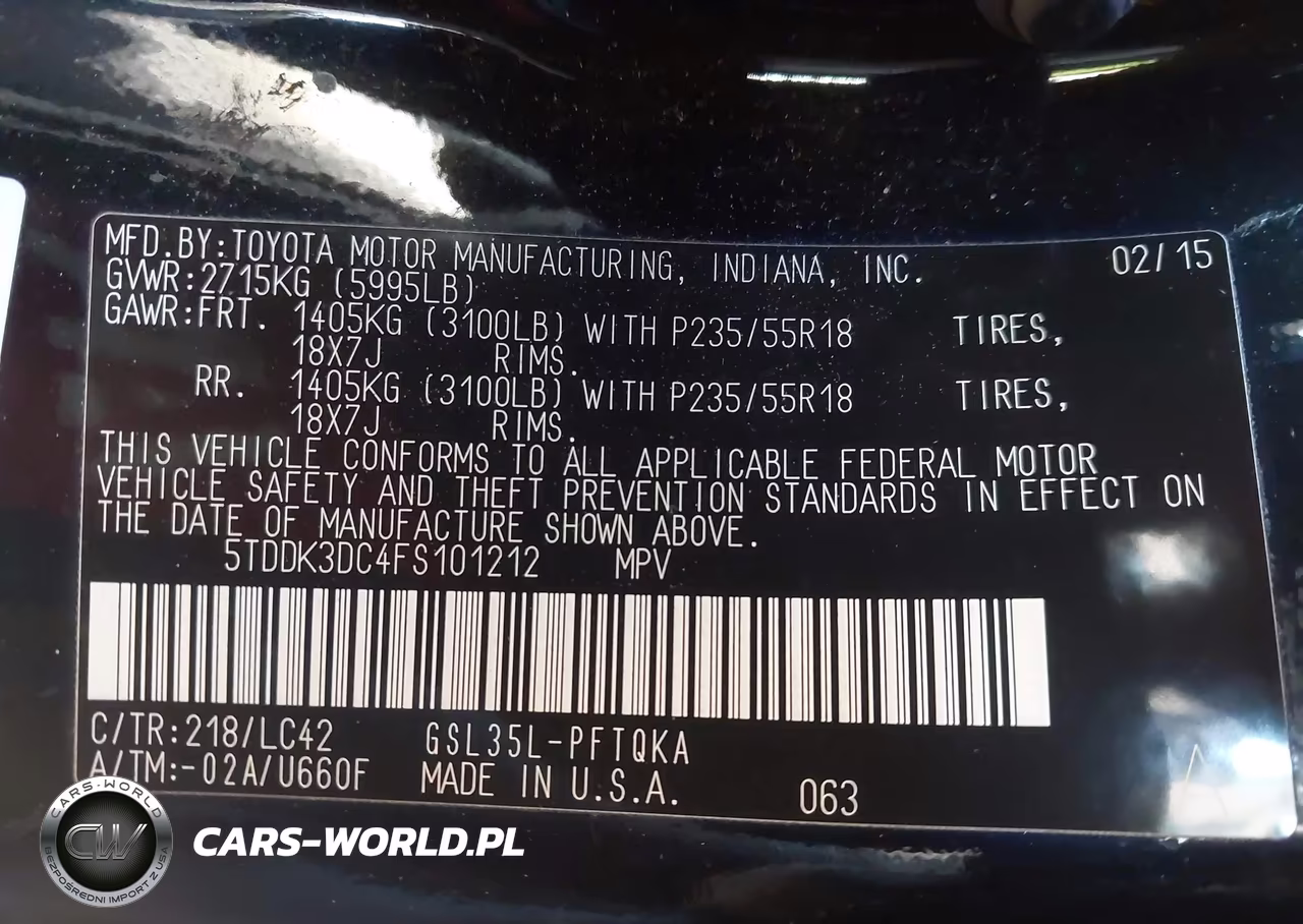 2015 Toyota Sienna Xle 7 Passenger VIN:5TDDK3DC4FS101212 - 9