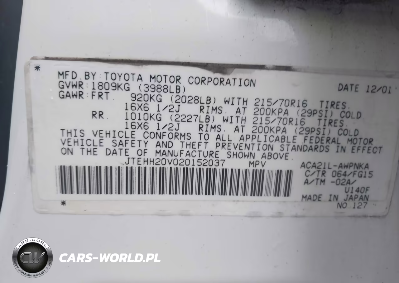 2002 Toyota Rav4 VIN:JTEHH20V020152037 - 9