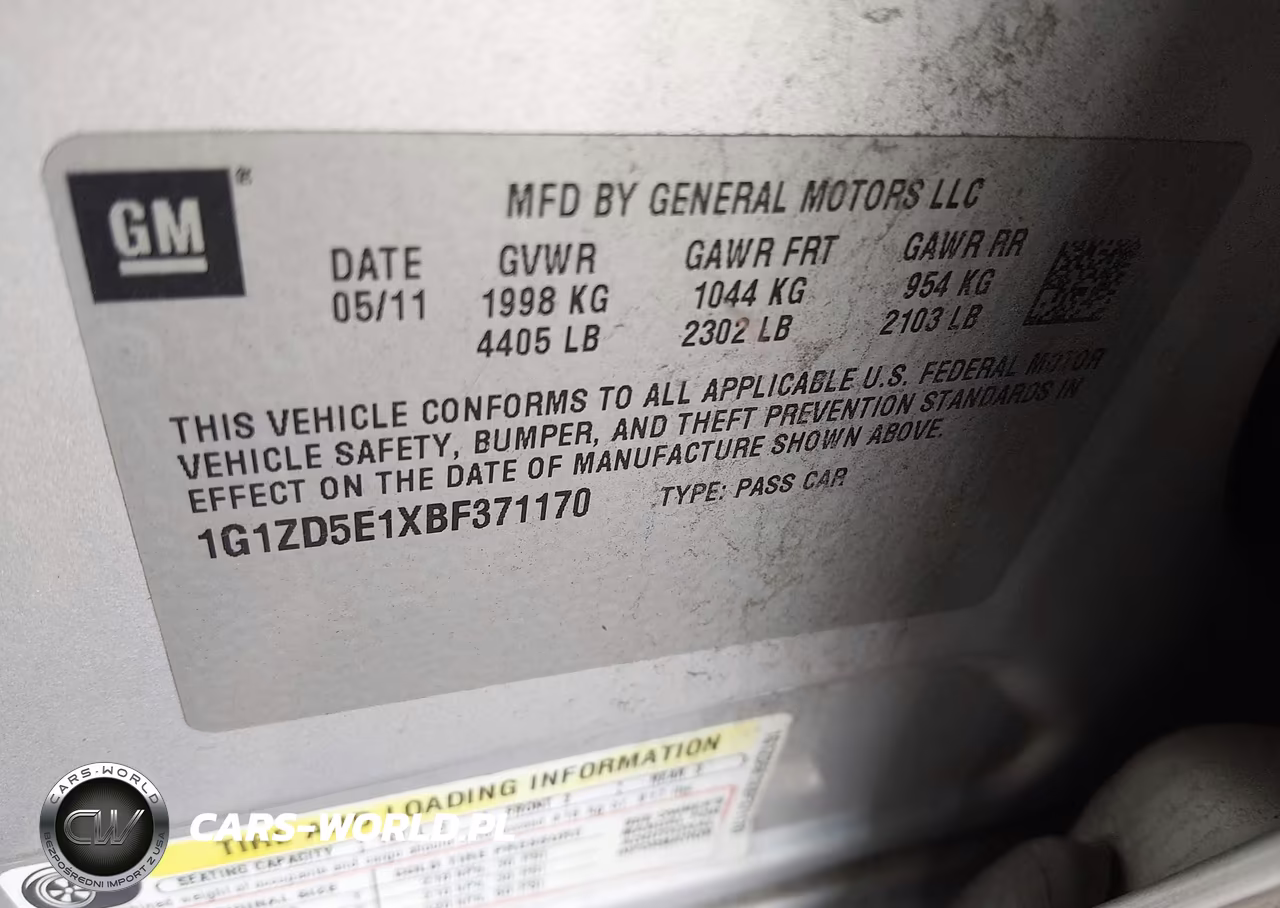 2011 Chevrolet Malibu 2Lt VIN:1G1ZD5E1XBF371170 - 9