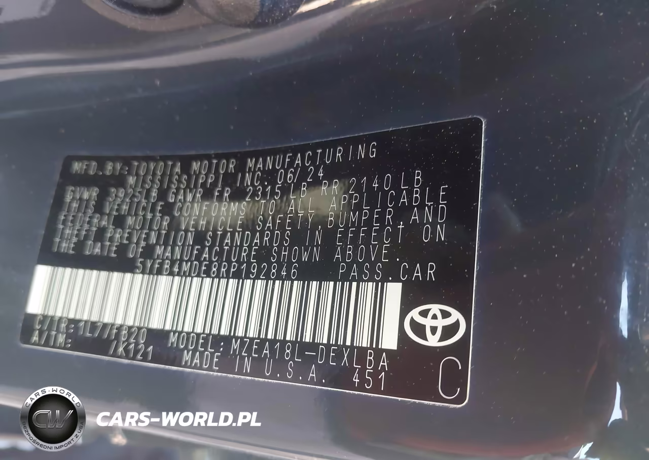 2024 Toyota Corolla Le VIN:5YFB4MDE8RP192846 - 9