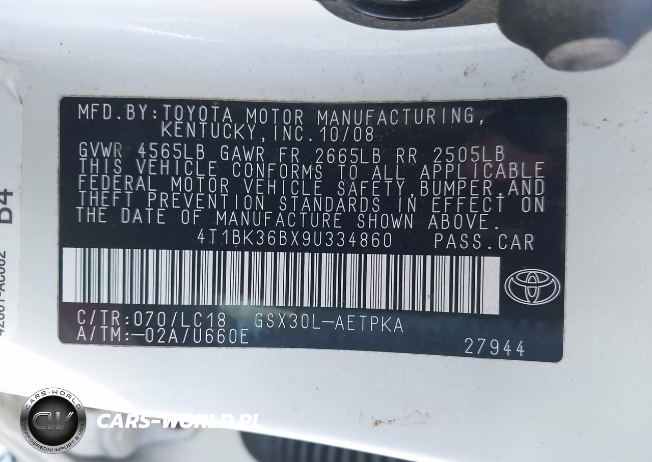 2009 Toyota Avalon Limited VIN:4T1BK36BX9U334860 - 9