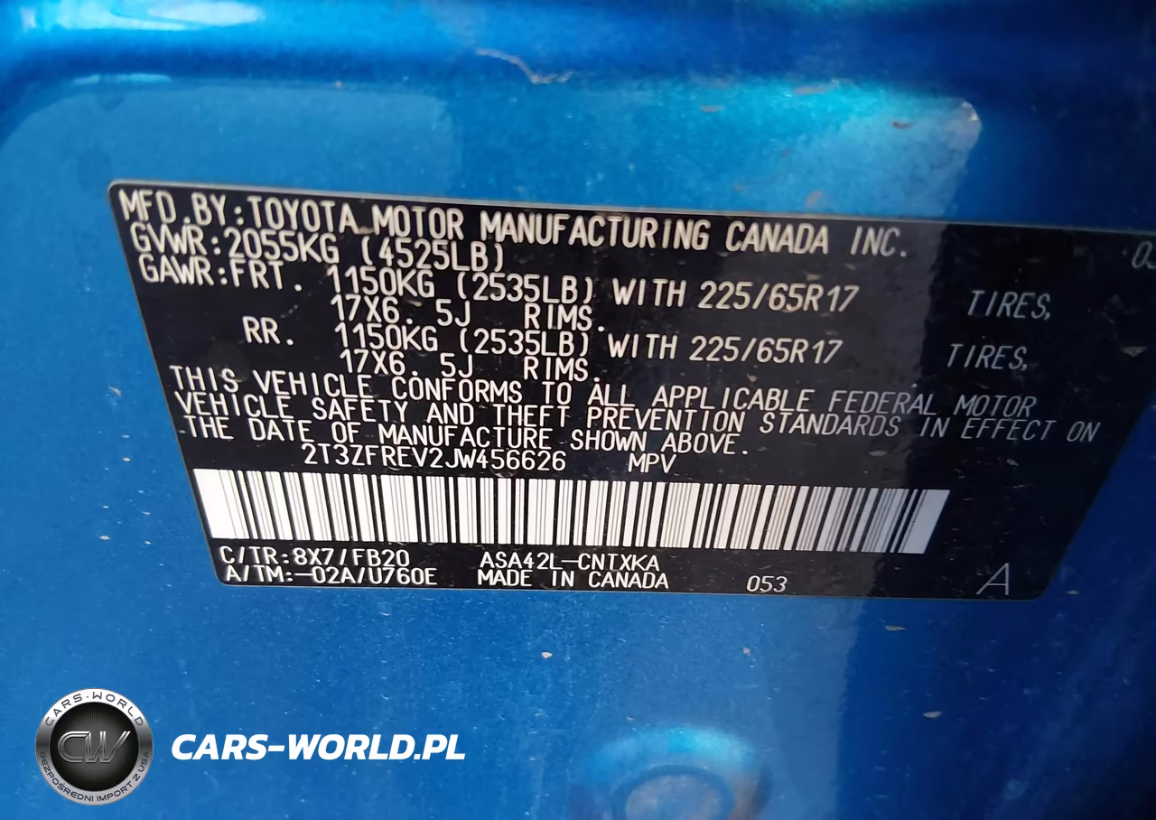 2018 Toyota Rav4 Le VIN:2T3ZFREV2JW456626 - 9