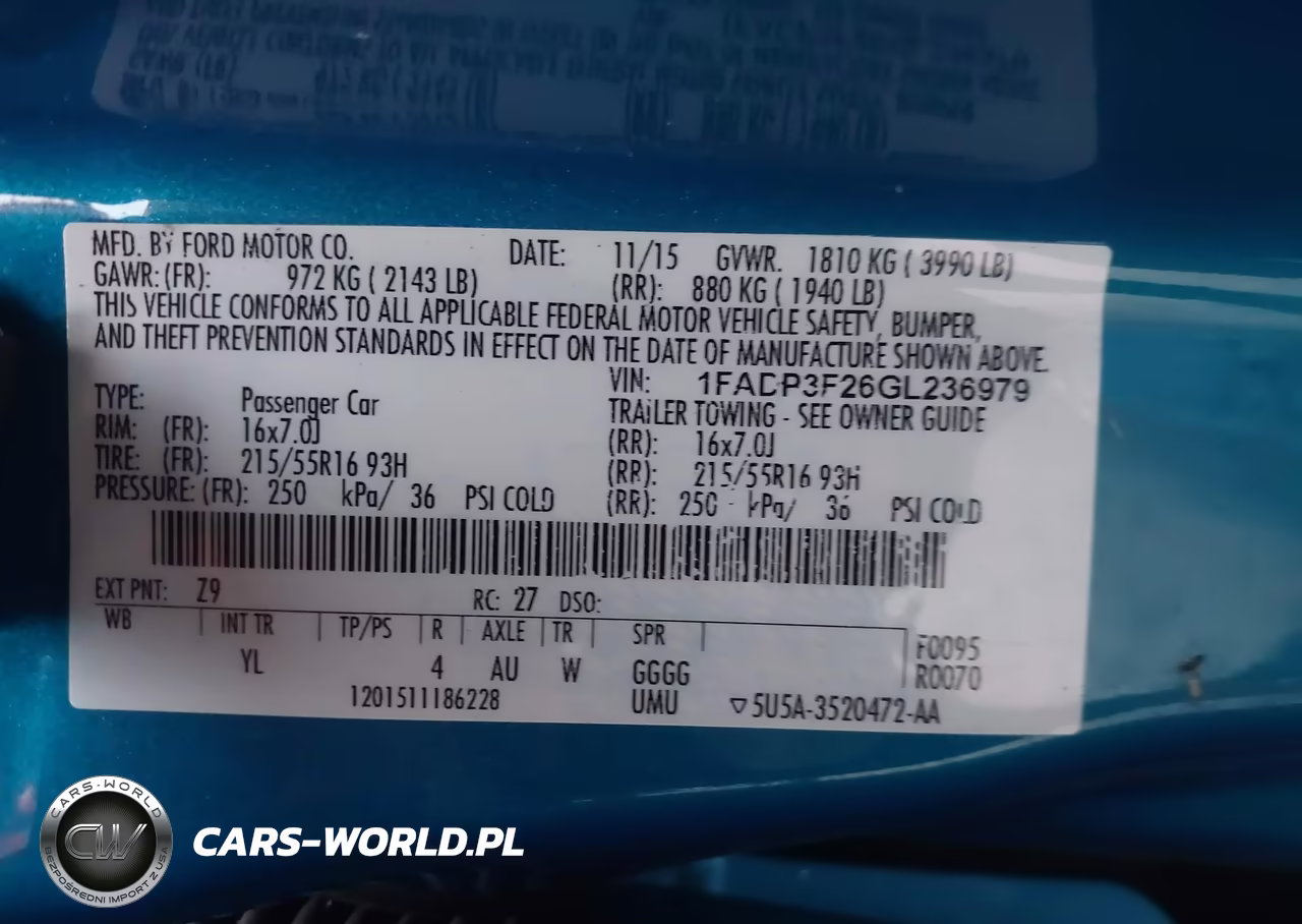 2016 Ford Focus Se VIN:1FADP3F26GL236979 - 9