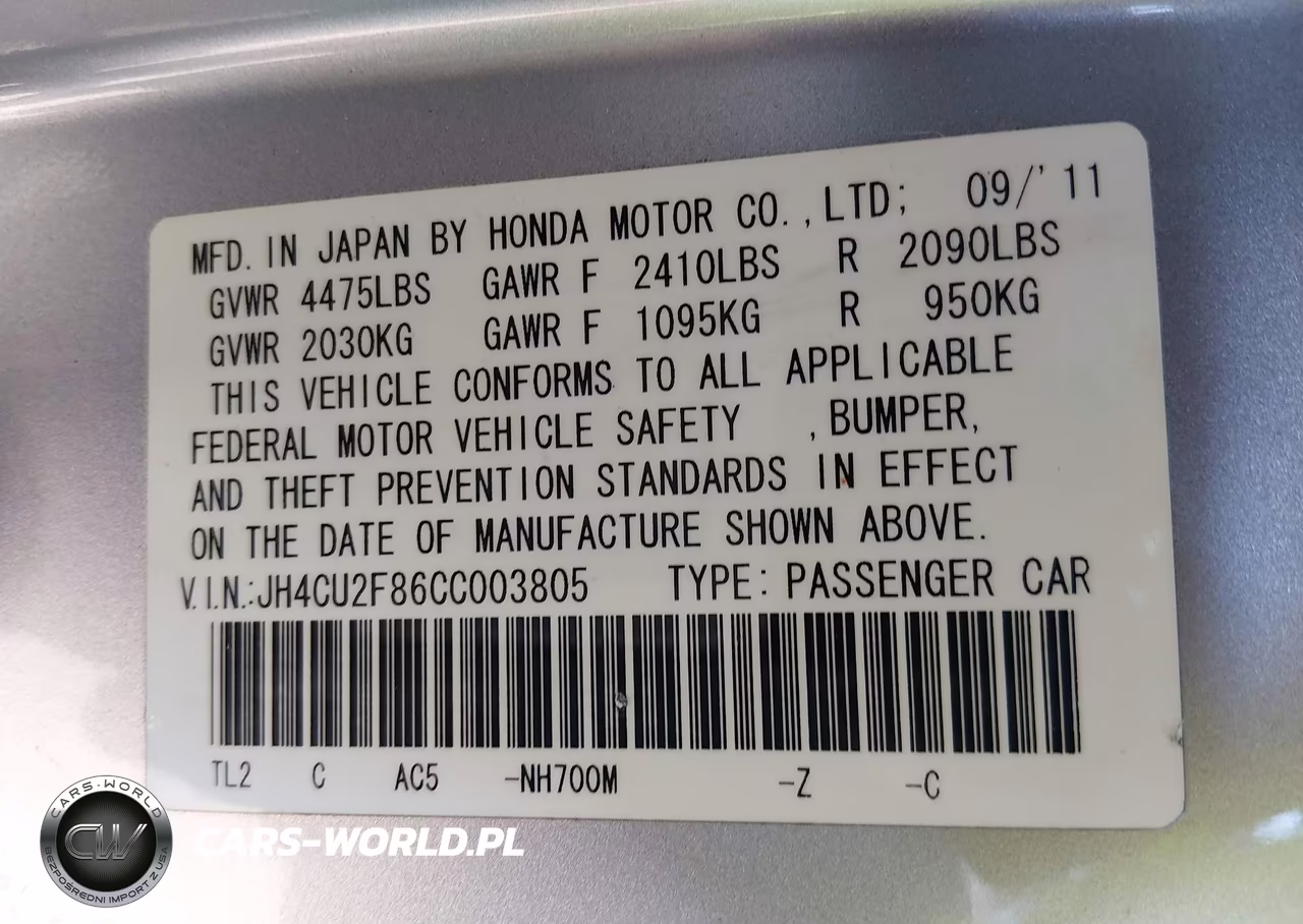 2012 Acura Tsx 2.4 VIN:JH4CU2F86CC003805 - 9