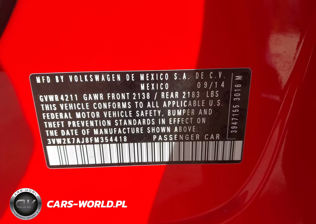 2015 Volkswagen Jetta 2.0L S VIN:3VW2K7AJ8FM354418 - 9