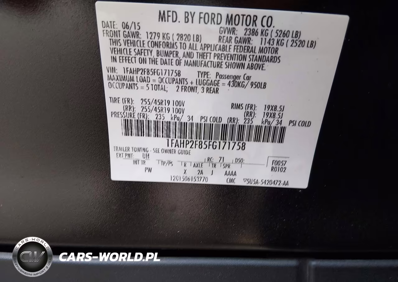 2015 Ford Taurus Limited VIN:1FAHP2F85FG171758 - 9