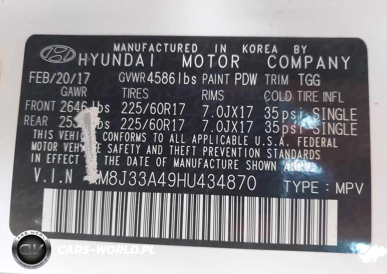 2017 Hyundai Tucson Se VIN:KM8J33A49HU434870 - 9