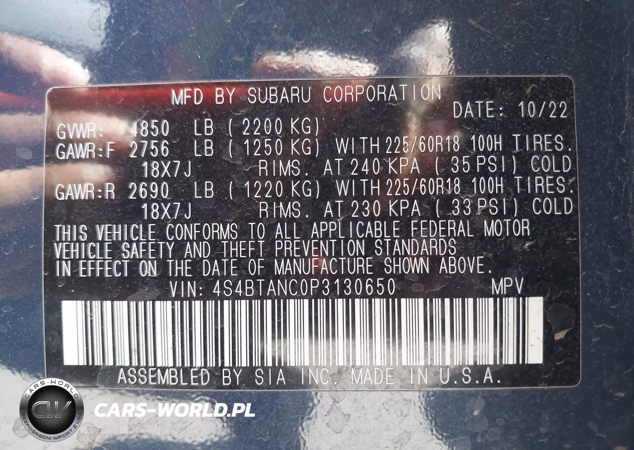 2023 Subaru Outback Limited VIN:4S4BTANC0P3130650 - 9