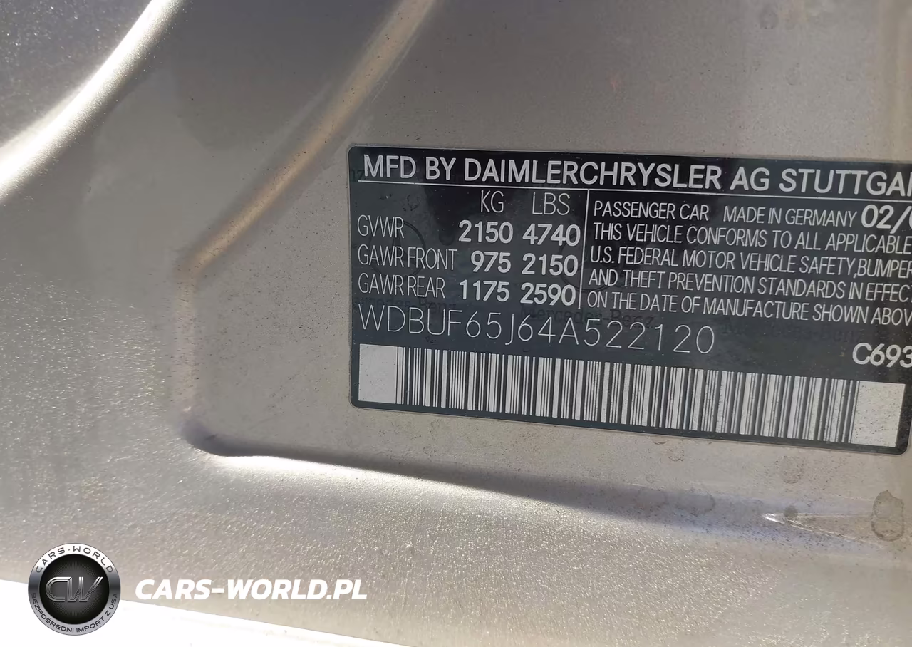 2004 Mercedes-Benz E 320 VIN:WDBUF65J64A522120 - 9