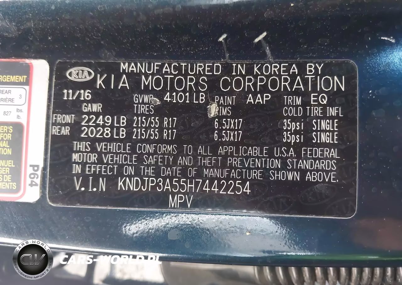 2017 Kia Soul + VIN:KNDJP3A55H7442254 - 9