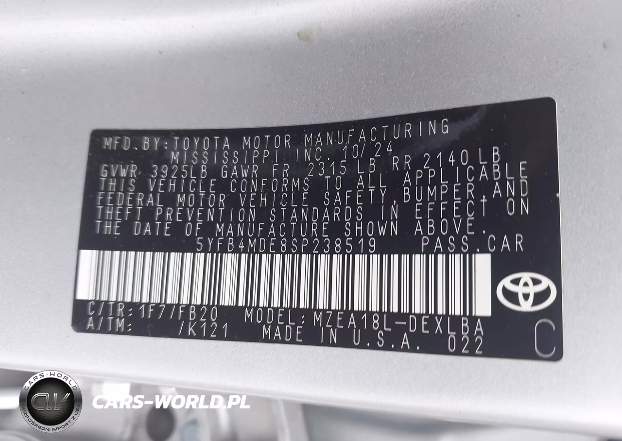 2025 Toyota Corolla Le VIN:5YFB4MDE8SP238519 - 9