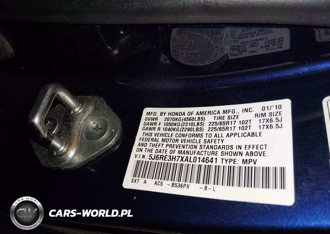 2010 Honda Cr-V Ex-L VIN:5J6RE3H7XAL014641 - 9