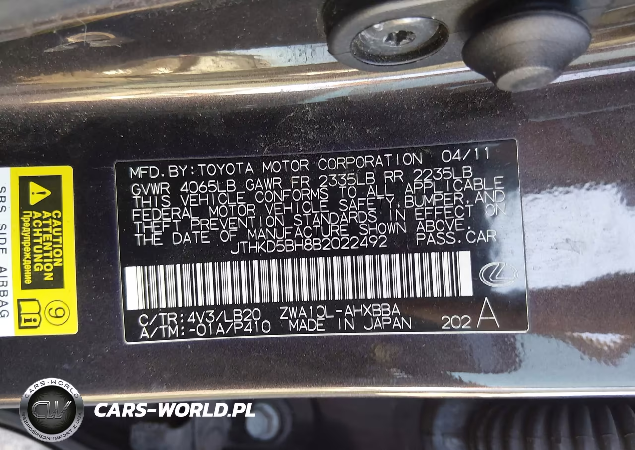 2011 Lexus Ct 200H Premium VIN:JTHKD5BH8B2022492 - 9