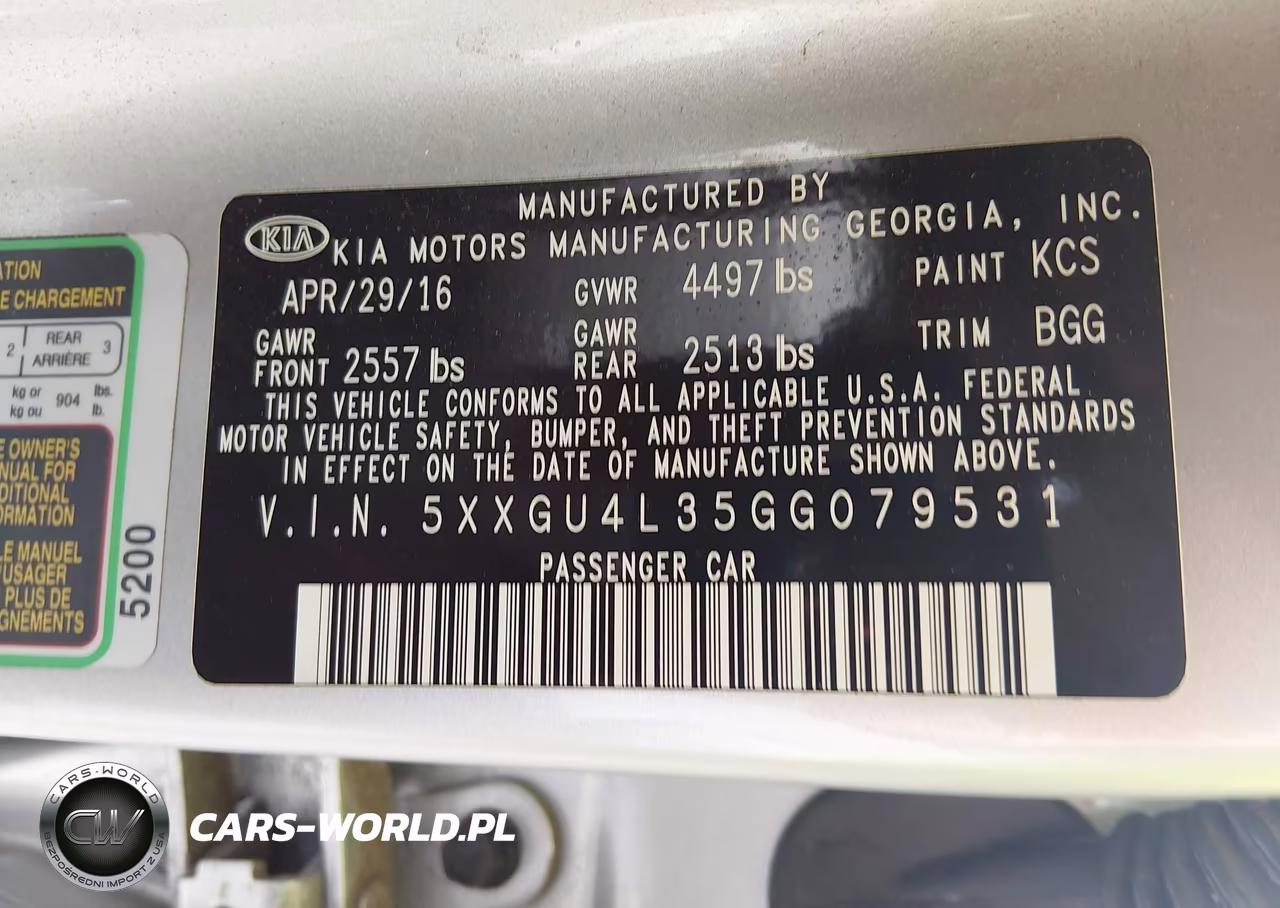 2016 Kia Optima Ex VIN:5XXGU4L35GG079531 - 9