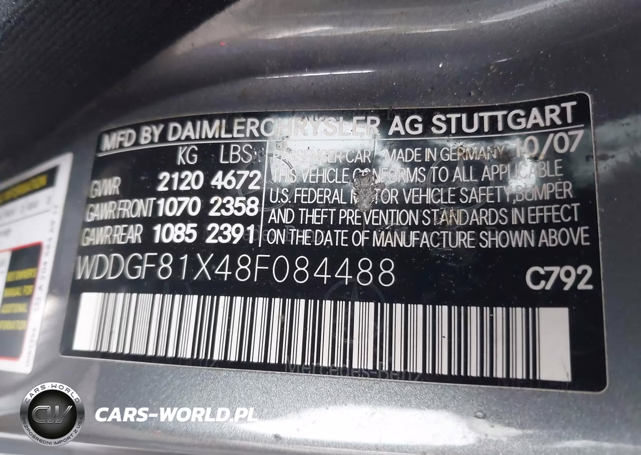 2008 Mercedes-Benz C 300 Luxury 4Matic-Sport 4Matic VIN:WDDGF81X48F084488 - 9