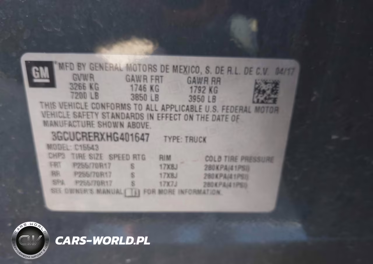 2017 Chevrolet Silverado 1500 1Lt VIN:3GCUCRERXHG401647 - 9