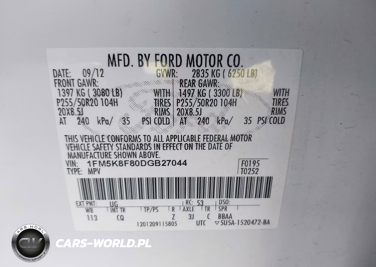 2013 Ford Explorer Limited VIN:1FM5K8F80DGB27044 - 9