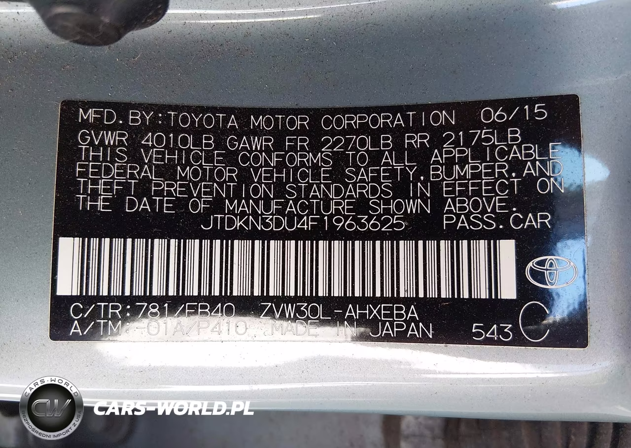 2015 Toyota Prius Three VIN:JTDKN3DU4F1963625 - 9