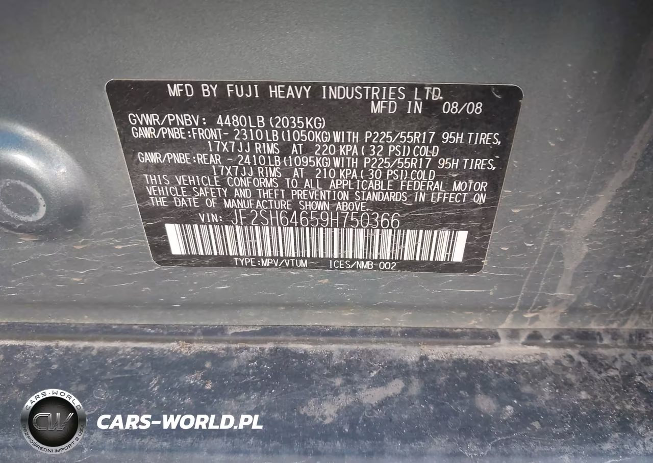 2009 Subaru Forester 2.5X Limited VIN:JF2SH64659H750366 - 9