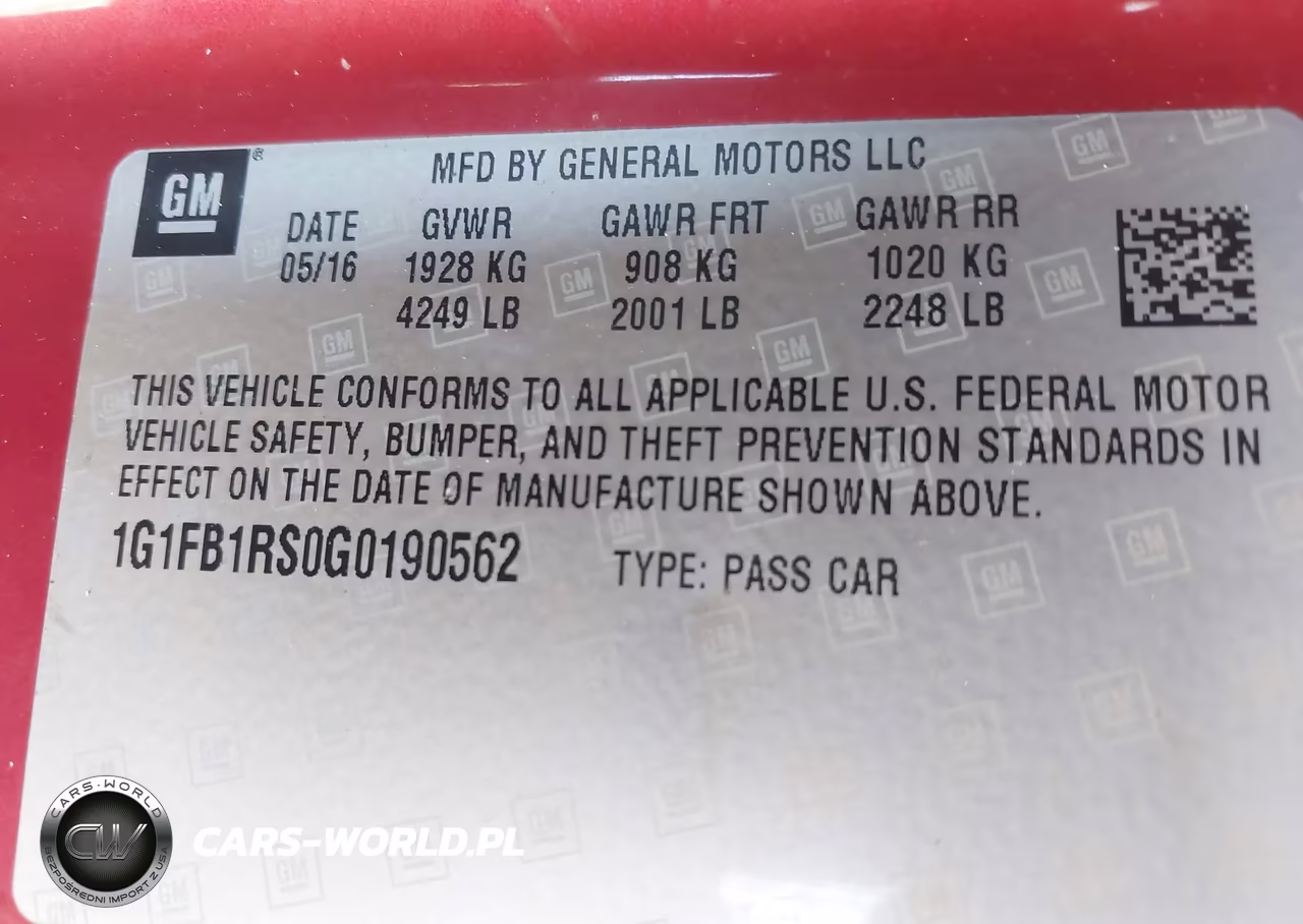 2016 Chevrolet Camaro 1Lt VIN:1G1FB1RS0G0190562 - 9