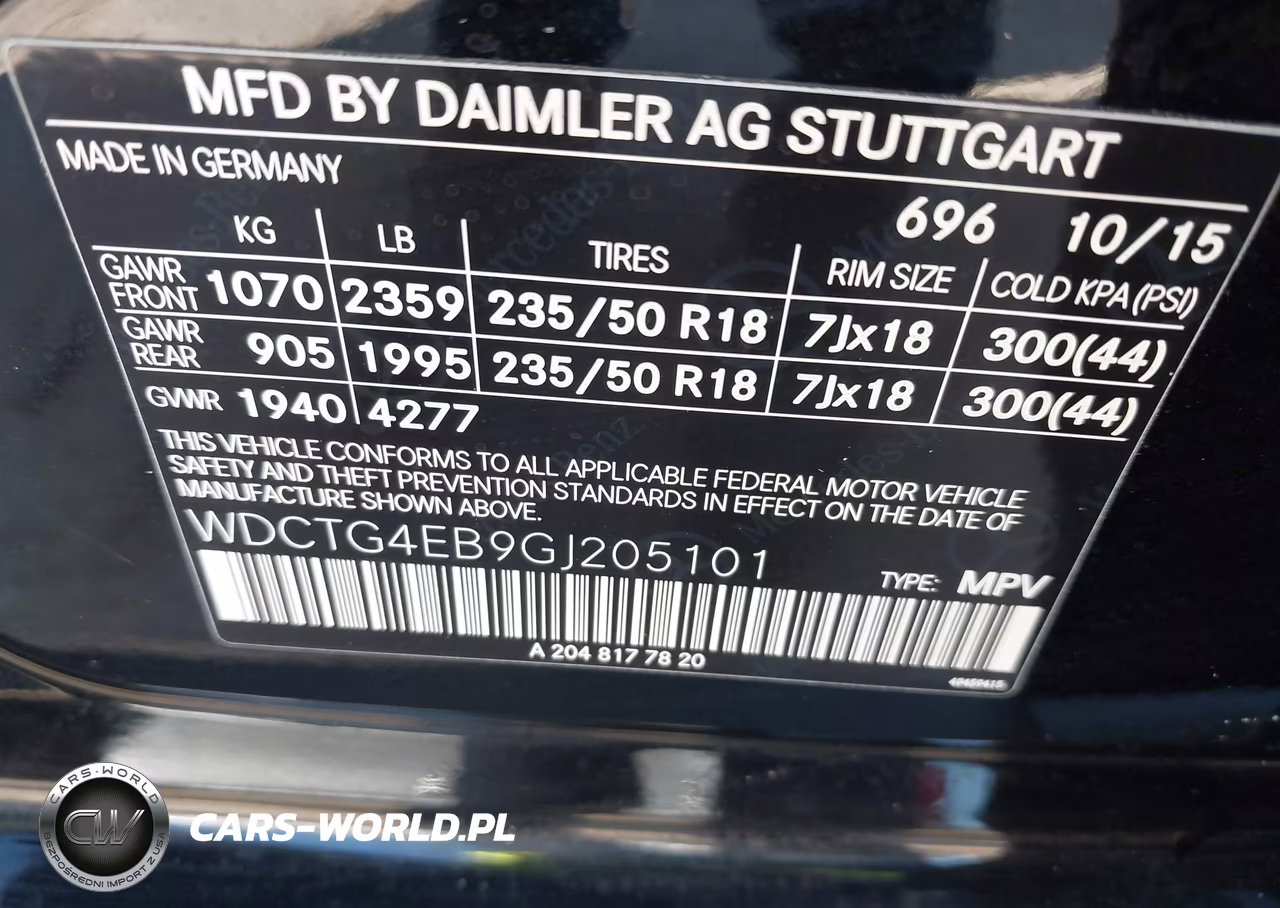 2016 Mercedes-Benz Gla 250 VIN:WDCTG4EB9GJ205101 - 9