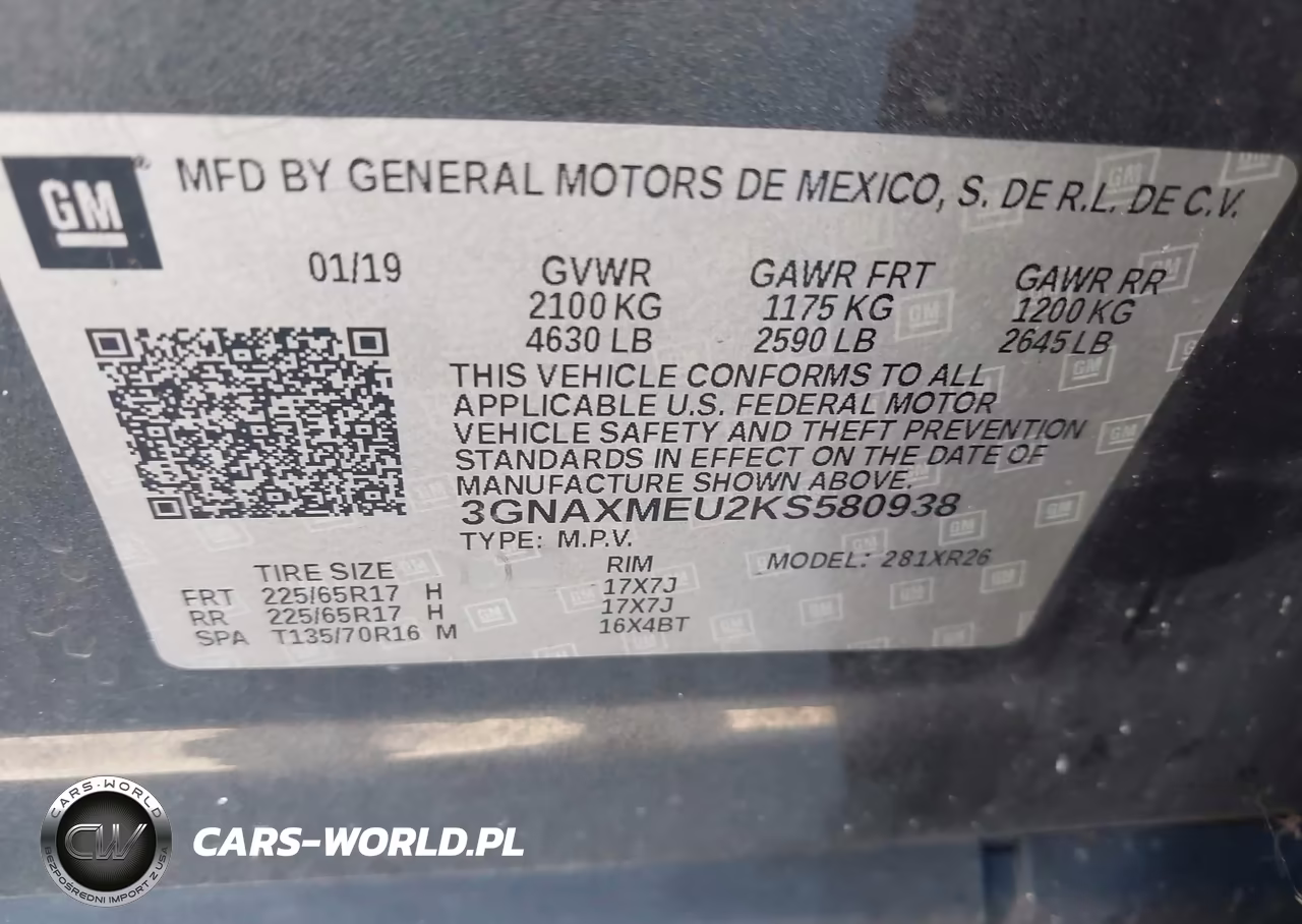 2019 Chevrolet Equinox Lt VIN:3GNAXMEU2KS580938 - 9