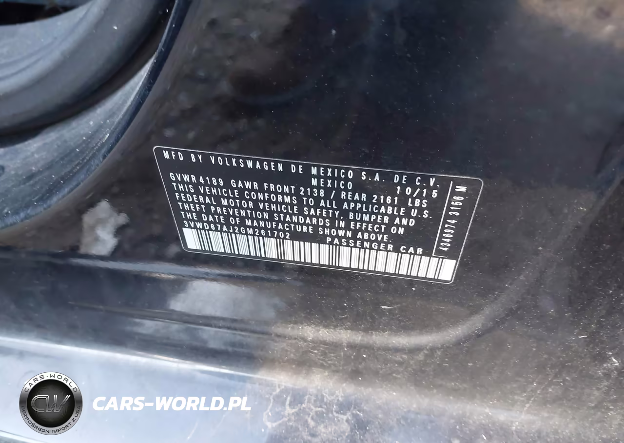 2016 Volkswagen Jetta 1.4T Se VIN:3VWD67AJ2GM261702 - 9