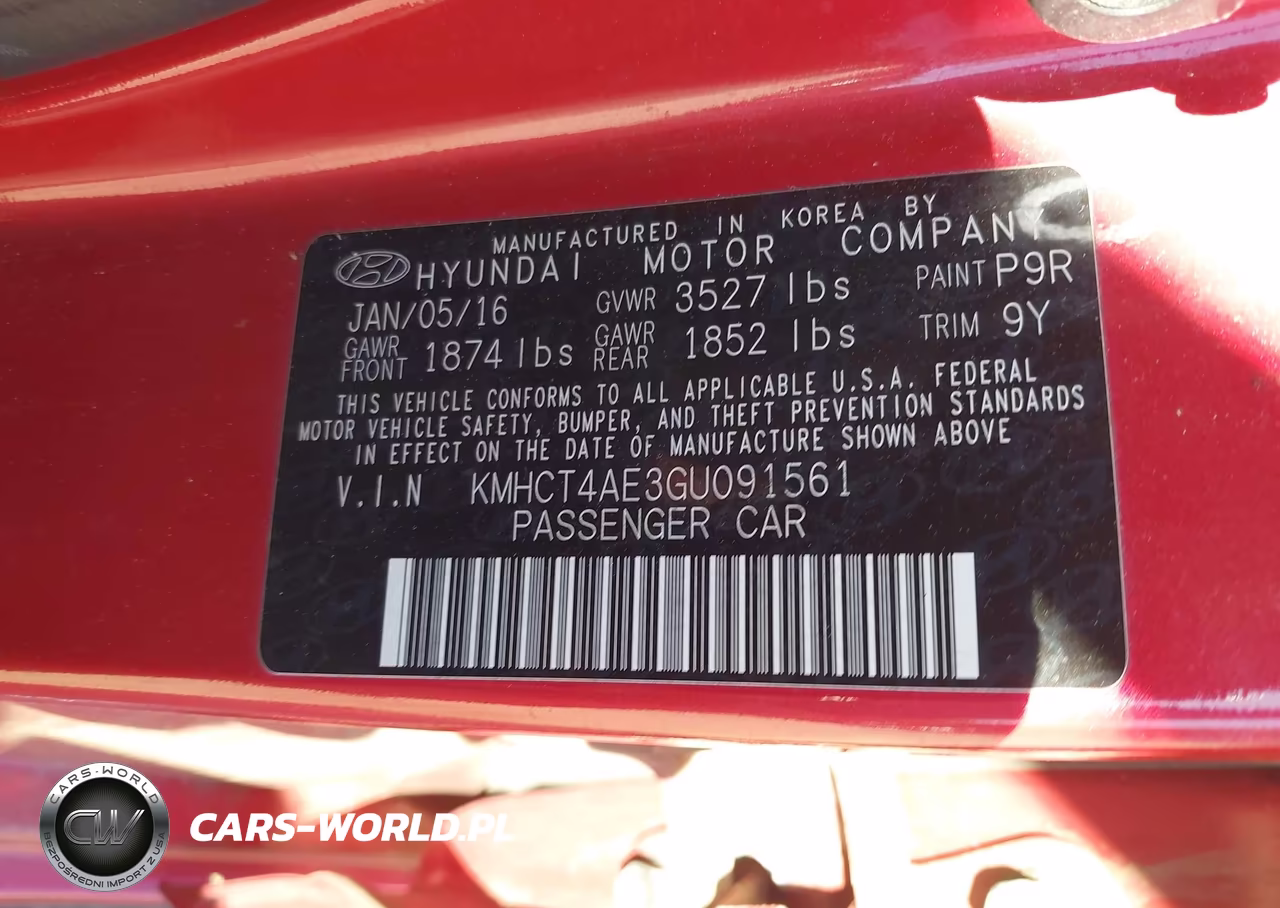 2016 Hyundai Accent Se VIN:KMHCT4AE3GU091561 - 9