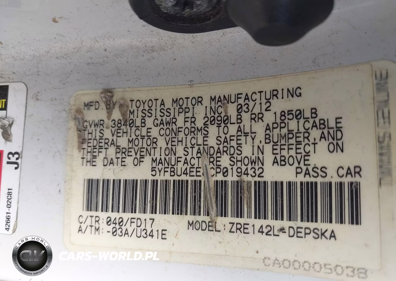 2012 Toyota Corolla S VIN:5YFBU4EE8CP019432 - 9