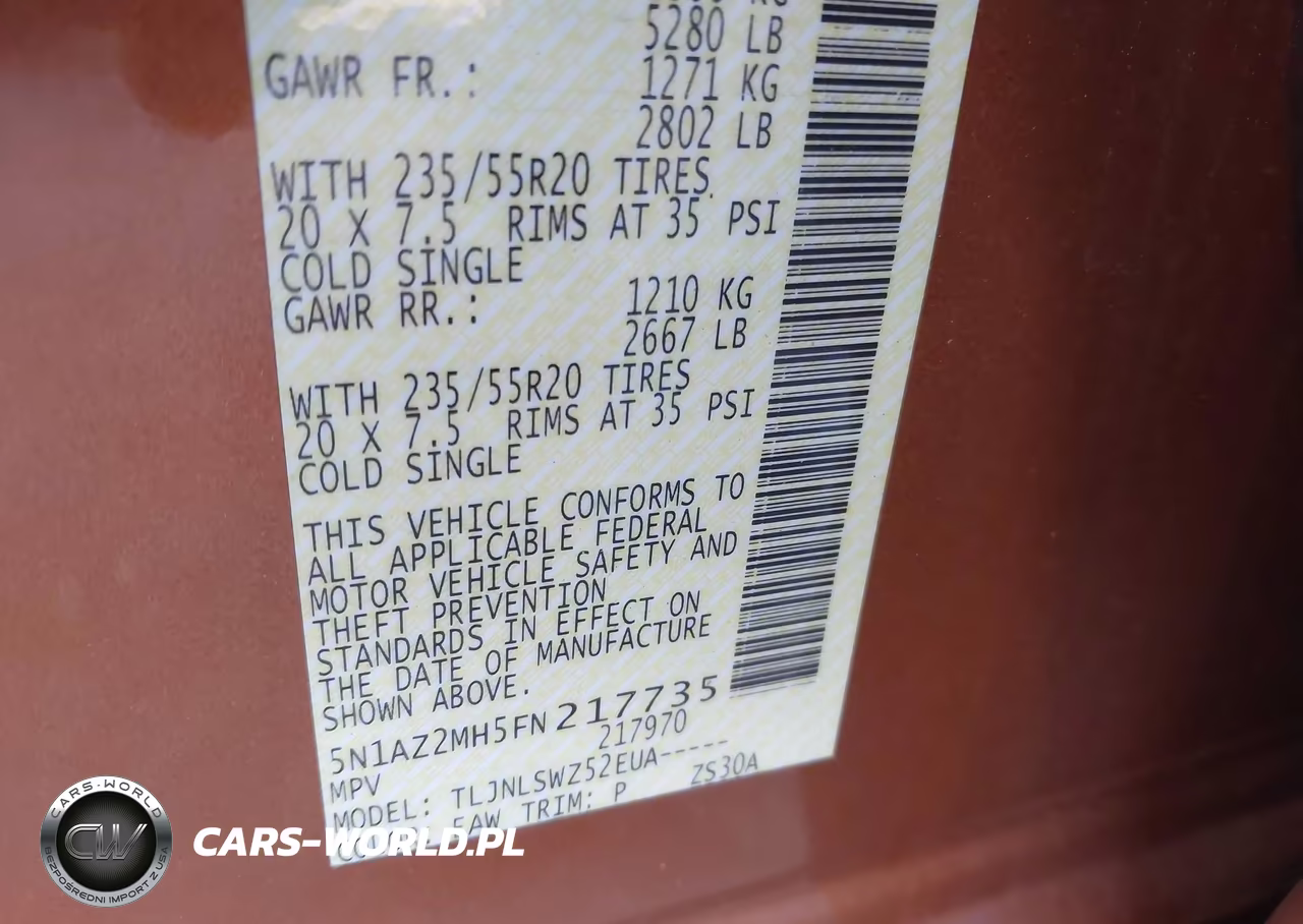 2015 Nissan Murano Platinum-S-Sl-Sv VIN:5N1AZ2MH5FN217735 - 9