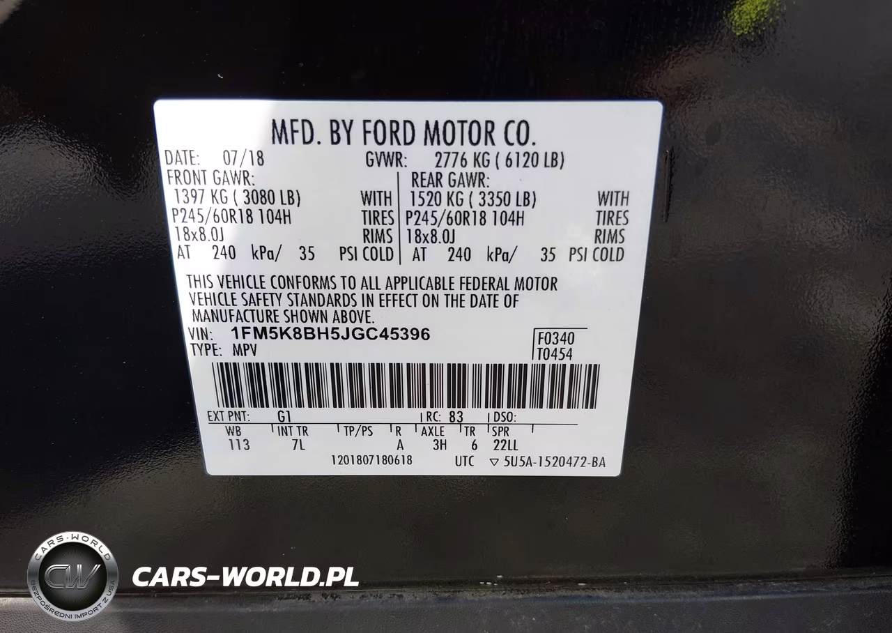 2018 Ford Explorer VIN:1FM5K8BH5JGC45396 - 9