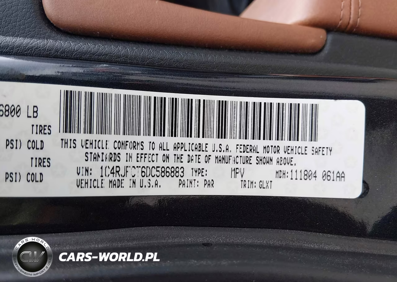 2013 Jeep Grand Cherokee Overland VIN:1C4RJFCT6DC586883 - 9