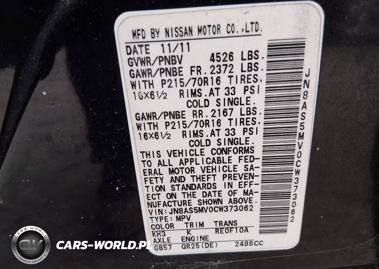 2012 Nissan Rogue S VIN:JN8AS5MV0CW373062 - 9